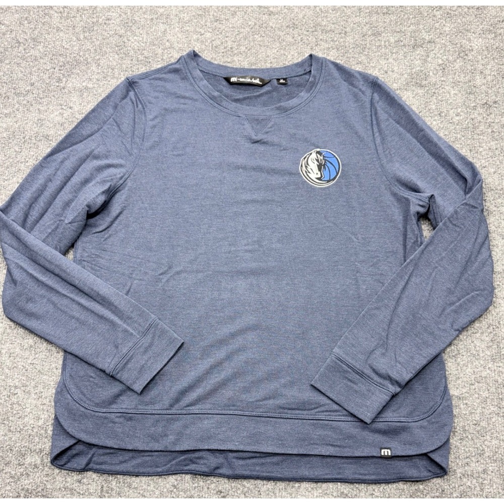 TravisMathew Dallas Mavericks Women Medium Heather Blue Long Sleeve Pullover Top
